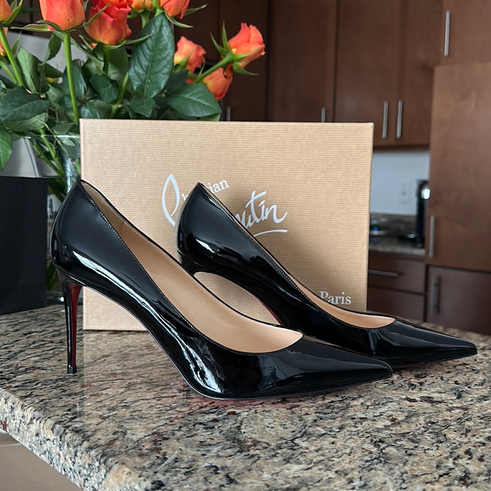 Christian Louboutin Kate 85 mm Pumps - Patent calf leather - Black